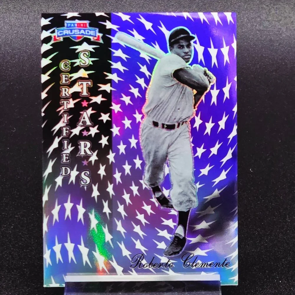 2025 Roberto Clemente Topps Sparkle Certified Stars 001/149 Pittsburgh Pirates - Picture 4 of 6